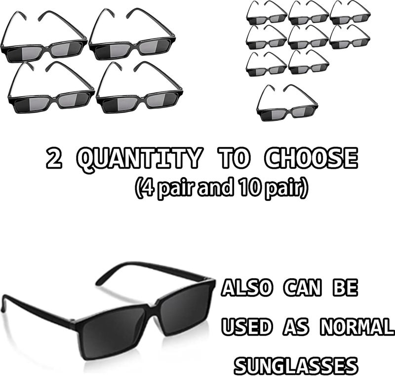 EaciTown Rear View Mirror Sunglasses - Set of 10 Detective Glasses for Escape Room and Party Favors - Image 5