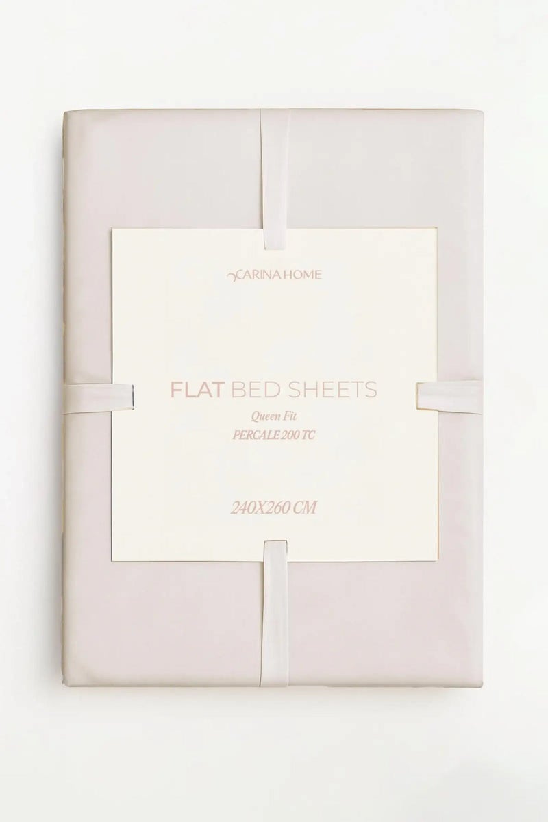 Percale Flat Queen Bedsheet (TC200)
