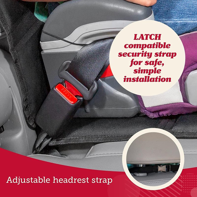 The Car Seat Protector for Child, Non-Slip Waterproof Car Seat Protector for Leather Seats with Thick Padding and 2 Mesh Storage Pockets, Baby Seat Protectors Under Carseat (Black) - Image 2