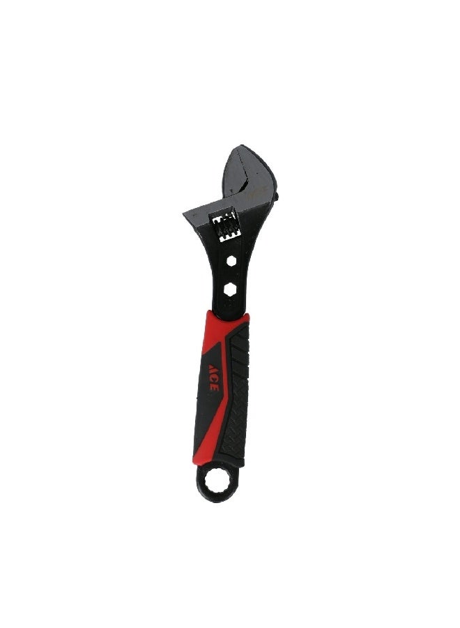 ACE Ergonomica Handle Adjustable Wrench Red and Black 10 Inch 2803344 - Image 1