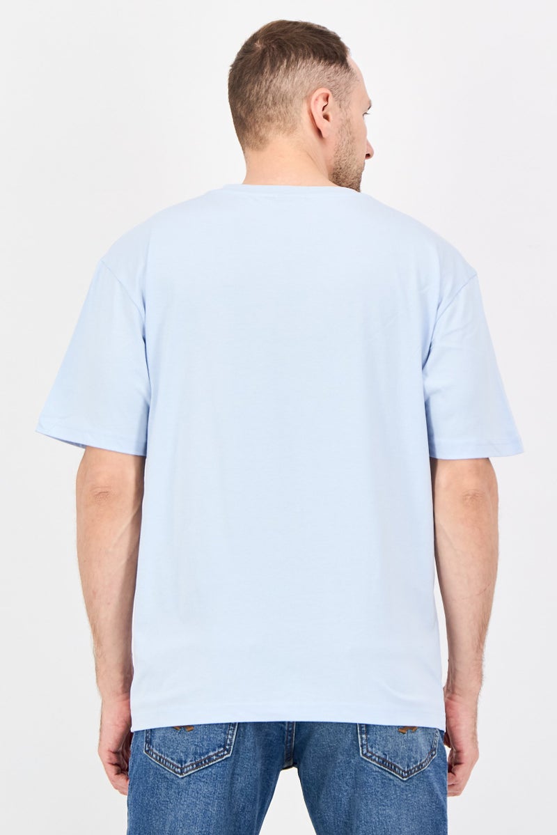 Nicce Men Crew Neck Short Sleeve Embroidered Logo T-Shirt, Blue - Image 3
