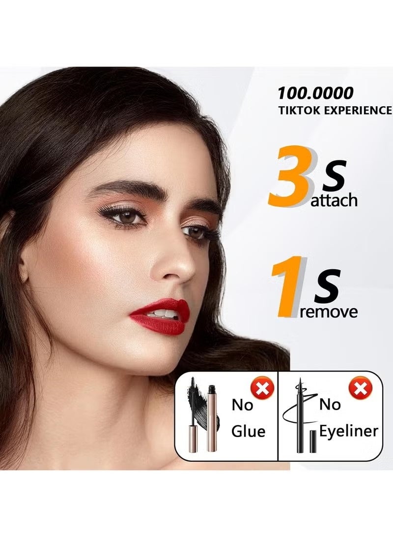 ATRJSZ Magnetic Eyelashes With Applicato, Can Be Used Repeatedly, Natural Appearance, No Glue Required, Strong And Lightweight, Magnetic Lashes, Easy To Use - Image 3