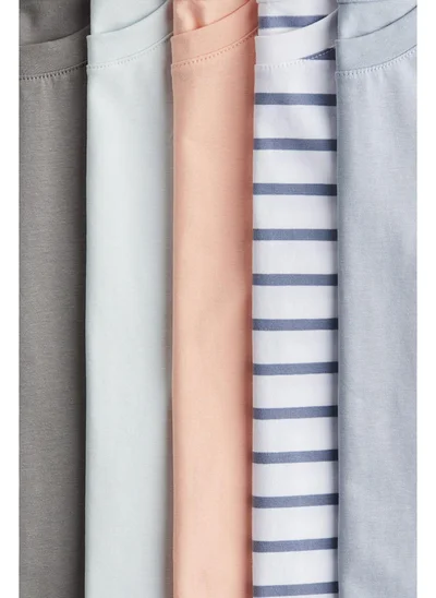 H&M 5-pack cotton jersey tops
