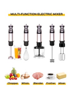 Hand Blender 6-in-1 Immersion Blender Handheld 800W Motor Electric Whisk 304 Stainless Steel Whisk,Frother, Chopper Bowl, Measuring Beaker 12 Speed Stick Blender for Kitchen, Baby Food - pzsku/Z2F18E4D917938FF31777Z/45/_/1726105743/4cf9ac4b-885f-4c78-b744-cb00271f9fc9