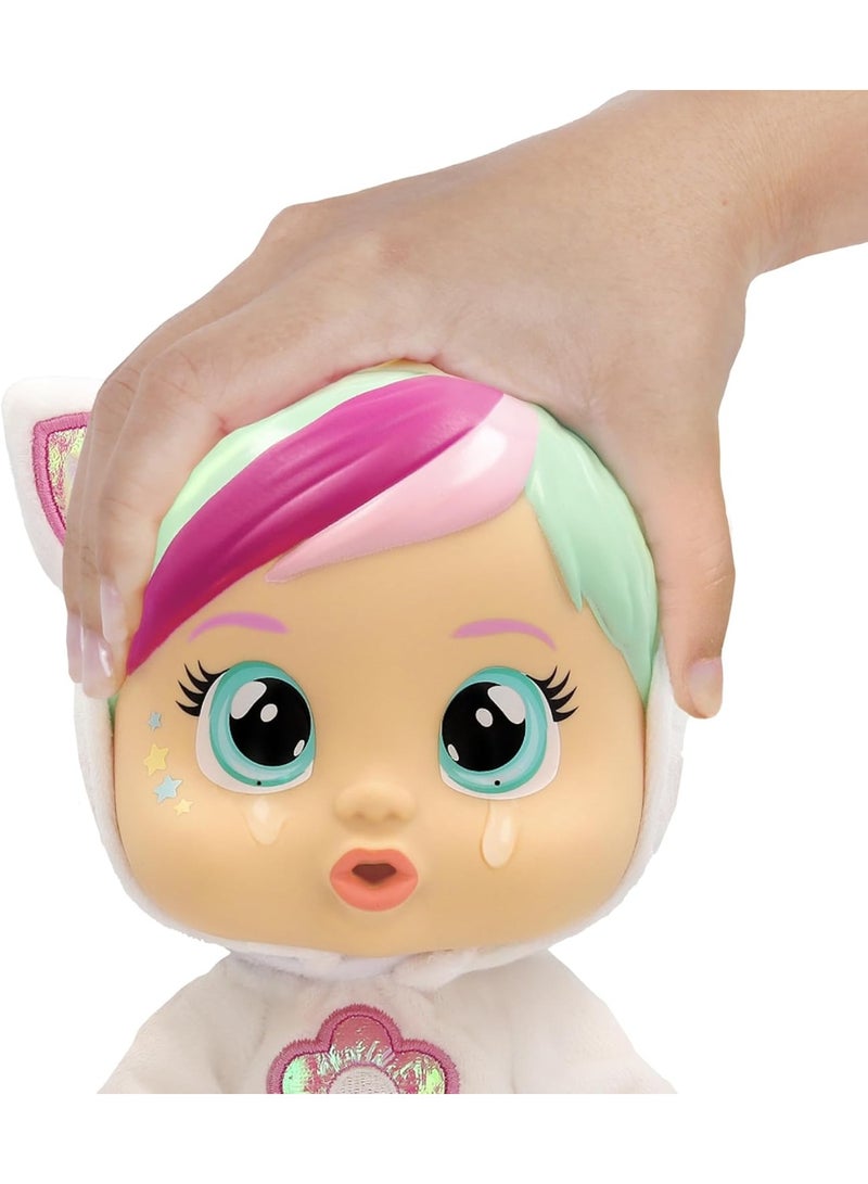 Cry Babies Loving Care Lena Interactive Doll – Cries Real Tears, Soft Unicorn Pyjamas with Colorful Hair, Includes Care Accessories, Nurturing Role Play Toy for Toddlers, Perfect Gift for Kids - Image 2