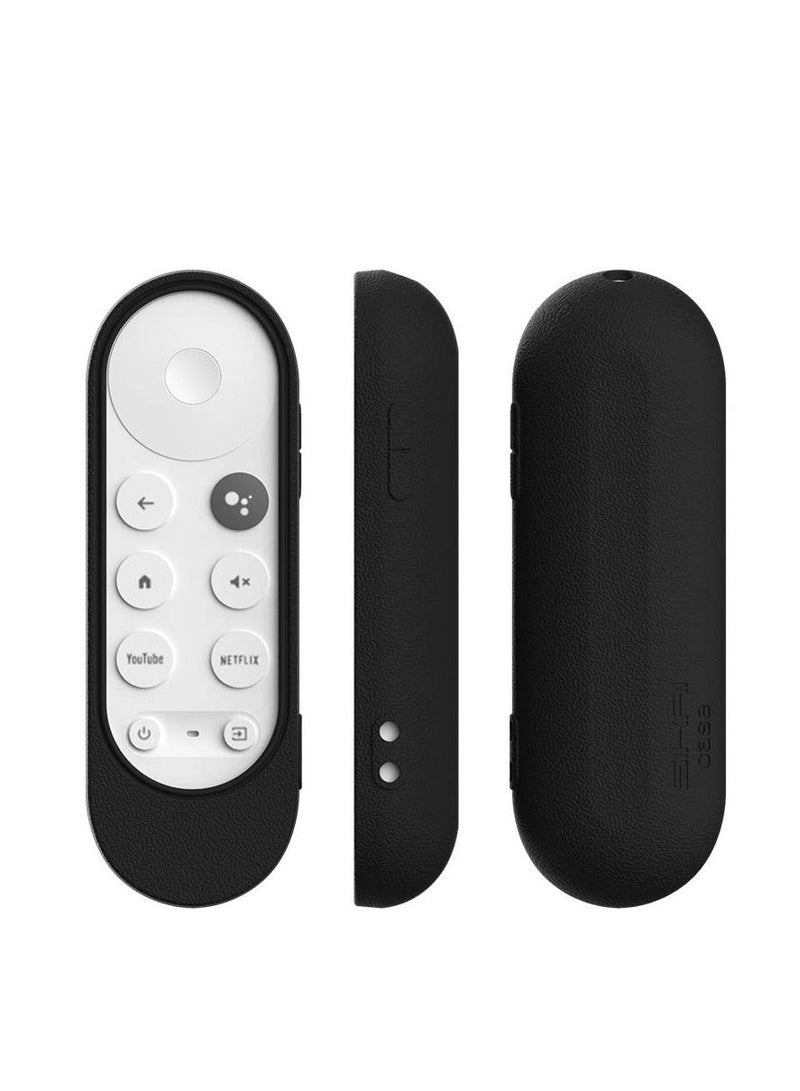 Y&D Silicone Case for Chromecast Compatible with Google TV HD 2022/(4K) 2021 Voice Remote, Shockproof Protective Cover Skin-Friendly Washable Anti-Lost Loop (Black)  - Image 5