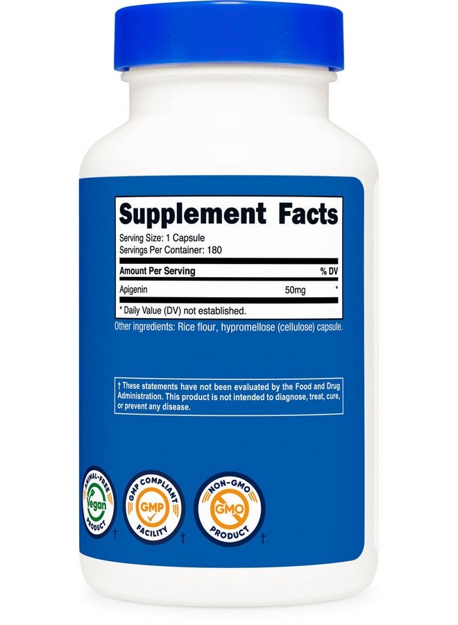 Nutricost Apigenin 50mg, 180 Capsules - Non-GMO, Gluten Free, Vegan - Image 5