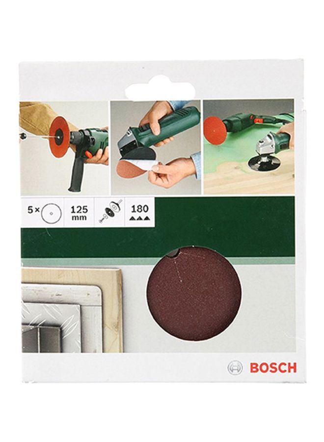 NIBEMINENT 5-Piece Random Orbit Sanding Sheet Set Red