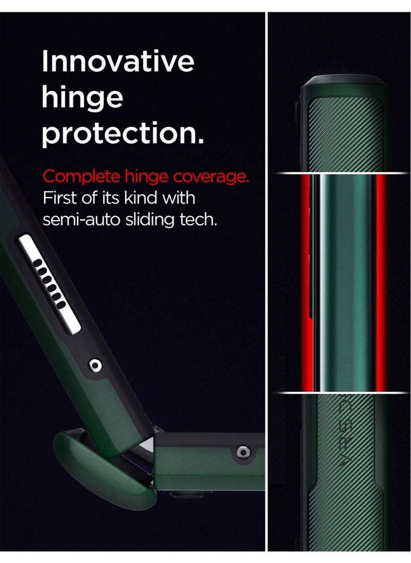 VRS Design Terra Guard Hinge Protection Case Cover For Samsung Galaxy Z Fold 3 5G 2021 Dark Green  - Image 2