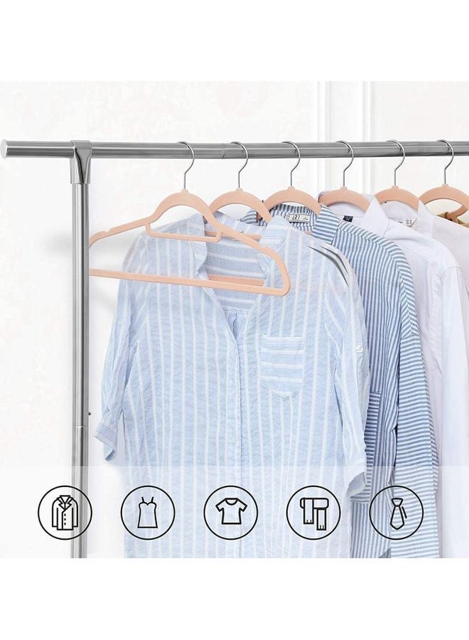 Big Clothes Hangers 30-Pack 360 Degree Rotatable Heavy Duty Plastic Clothes Hangers Velvet Thin Hangers for Coats, Jackets, Dresses, Space-Saving Closet Hangers, Functional Anti Slip Hangers Pink - Image 3