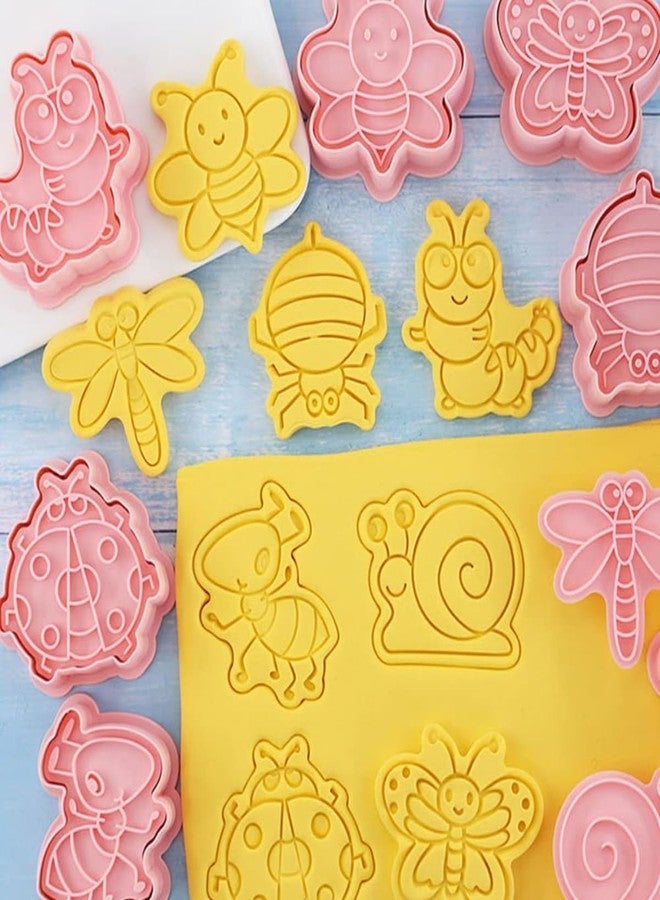 Skytail 8pc Insect Cookie Cutters 3D Butterfly Snail Lady Bug Honeybee Biscuit Cutters for Baking Chocolate Fondant Cake Decoration Pastry Cutter Party Treats Cookie Stamps - Image 4