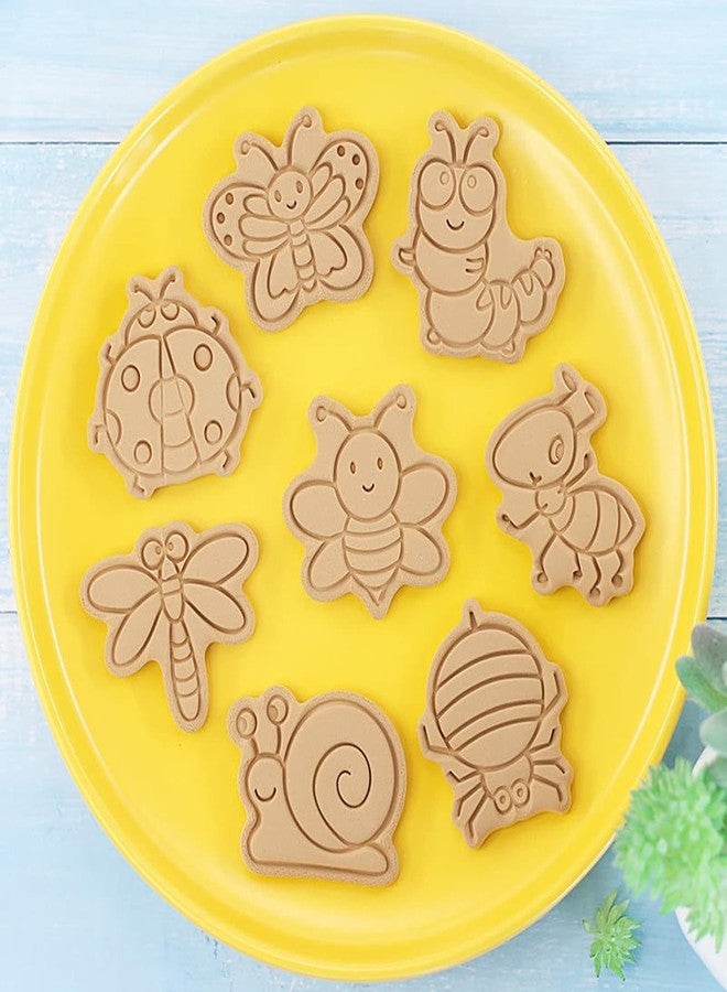 Skytail 8pc Insect Cookie Cutters 3D Butterfly Snail Lady Bug Honeybee Biscuit Cutters for Baking Chocolate Fondant Cake Decoration Pastry Cutter Party Treats Cookie Stamps - Image 5