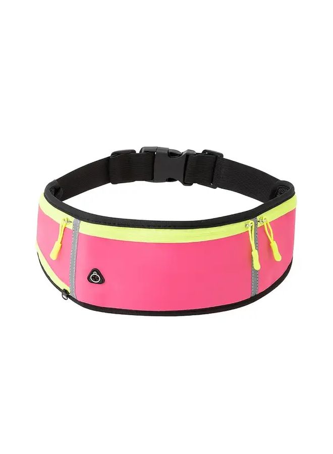 Rose Red Shockproof Waist Bag For Outdoor Cycling Running Sports Lightweight - Image 5