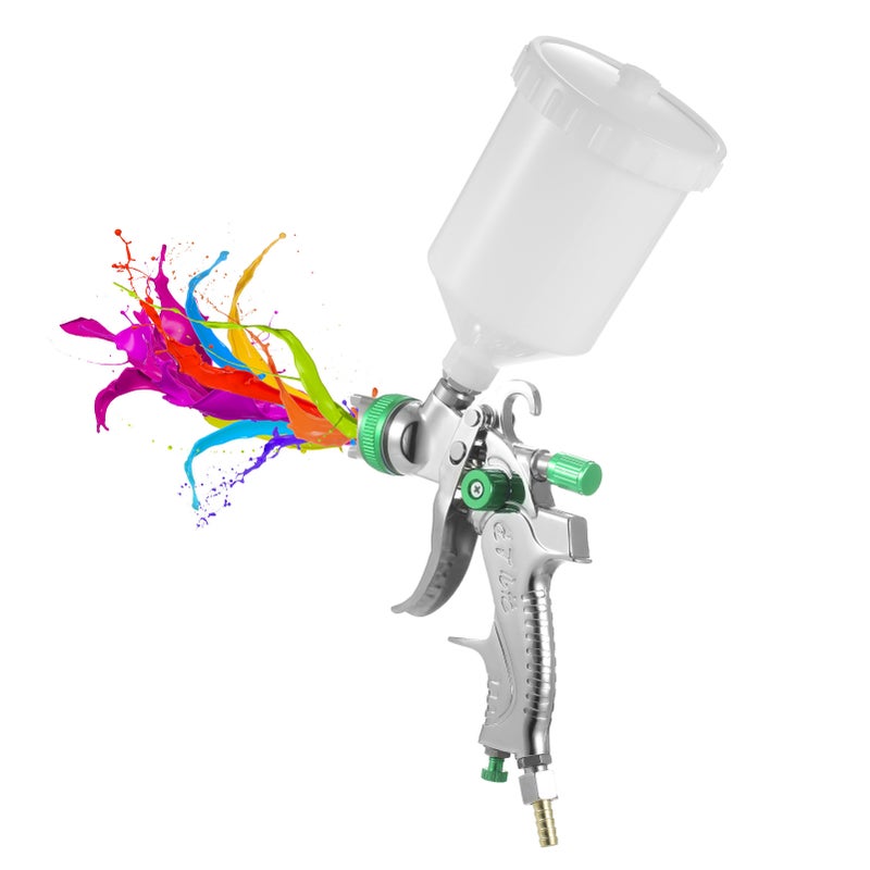 Gravity Feed Air Spray HVLP Sprayer Paint with 600ML Cup 1.4mm 1.7mm 2.0mm Nozzle for Painting Car Furniture Wall - Image 1