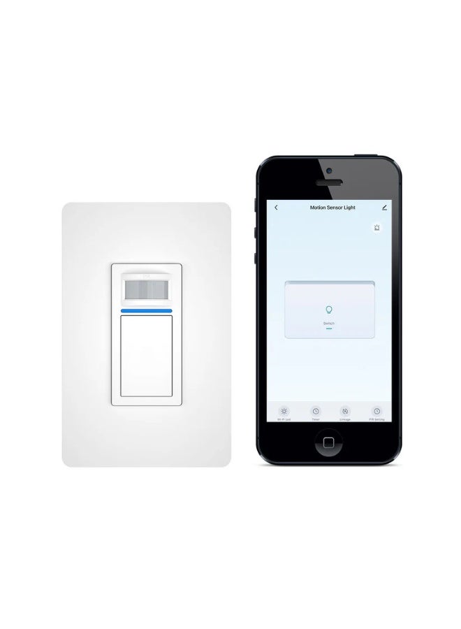 تويا مفتاح إضاءة ذكي WiFi بحساس حركة PIR  عمود واحد، سلك نيوترال مطلوب، 110/125 فولت - Image 1