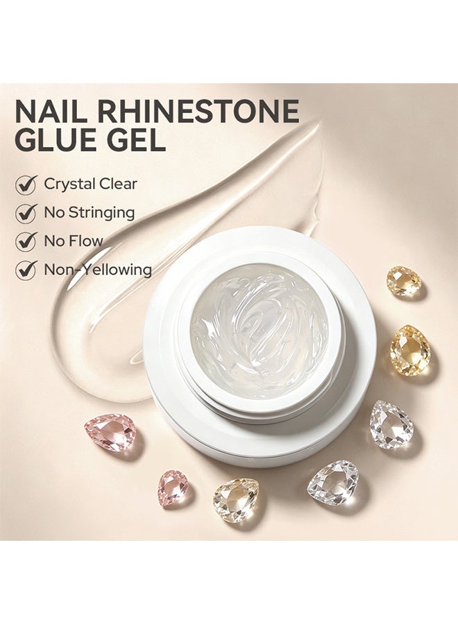 Born Pretty Rhinestone Glue Gel, Ultra Thick Rhinestone Glue Gel, Strong Adhesive Nail Art Gem Glue, UV Curing Sticky Gel for Diamonds Pearls Nail Decorations 5ml - Image 4