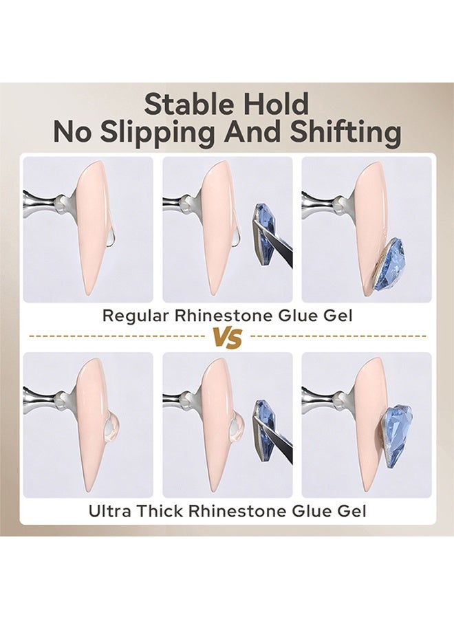 Born Pretty Rhinestone Glue Gel, Ultra Thick Rhinestone Glue Gel, Strong Adhesive Nail Art Gem Glue, UV Curing Sticky Gel for Diamonds Pearls Nail Decorations 5ml - Image 5