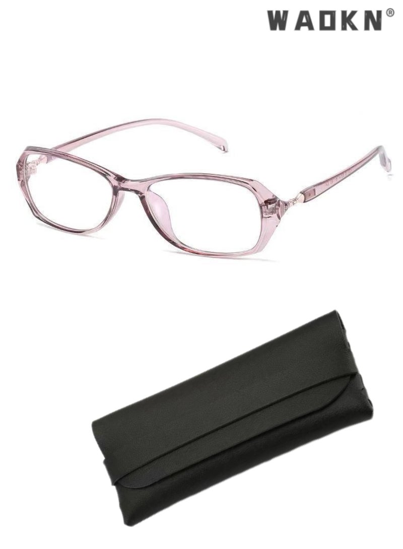 WAOKN Blue Light Blocking Glasses Anti UV and Glare Blue Light Filter Computer Glasses Color Changing Eyewear for Women, Anti Eye Eyestrain UV 400 Protection Reading Gaming Glasses Non Prescription  - Image 1