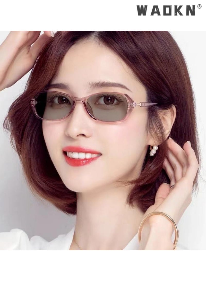 WAOKN Blue Light Blocking Glasses Anti UV and Glare Blue Light Filter Computer Glasses Color Changing Eyewear for Women, Anti Eye Eyestrain UV 400 Protection Reading Gaming Glasses Non Prescription  - Image 2