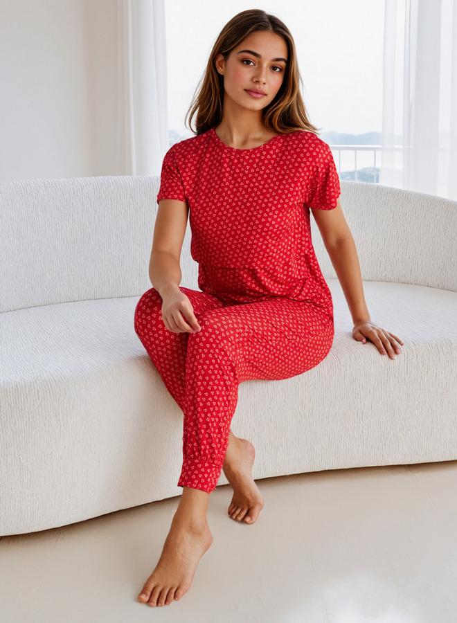 Splash FAV Printed Maternity Pyjama Set - Image 1