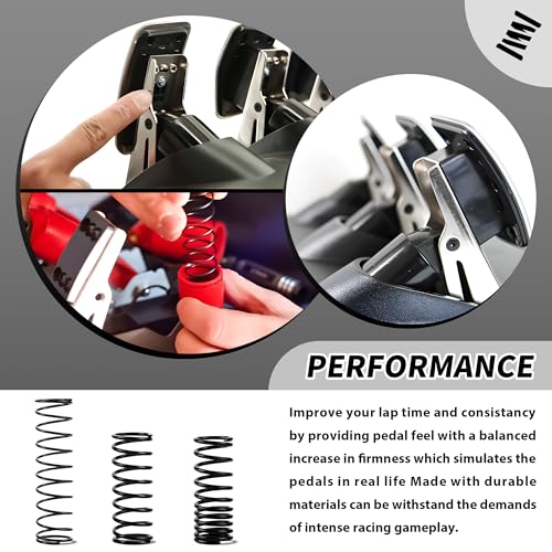 BANLIN 3PCS Complete Pedal Return Spring Upgrade Kit for Logitech Brake Pedal Spring Throttle Pedal Spring Clutch Pedal Spring Compatible with Logitech G25 G27 G29 G920 G923 Mod Racing Pedals Accessories - Image 3