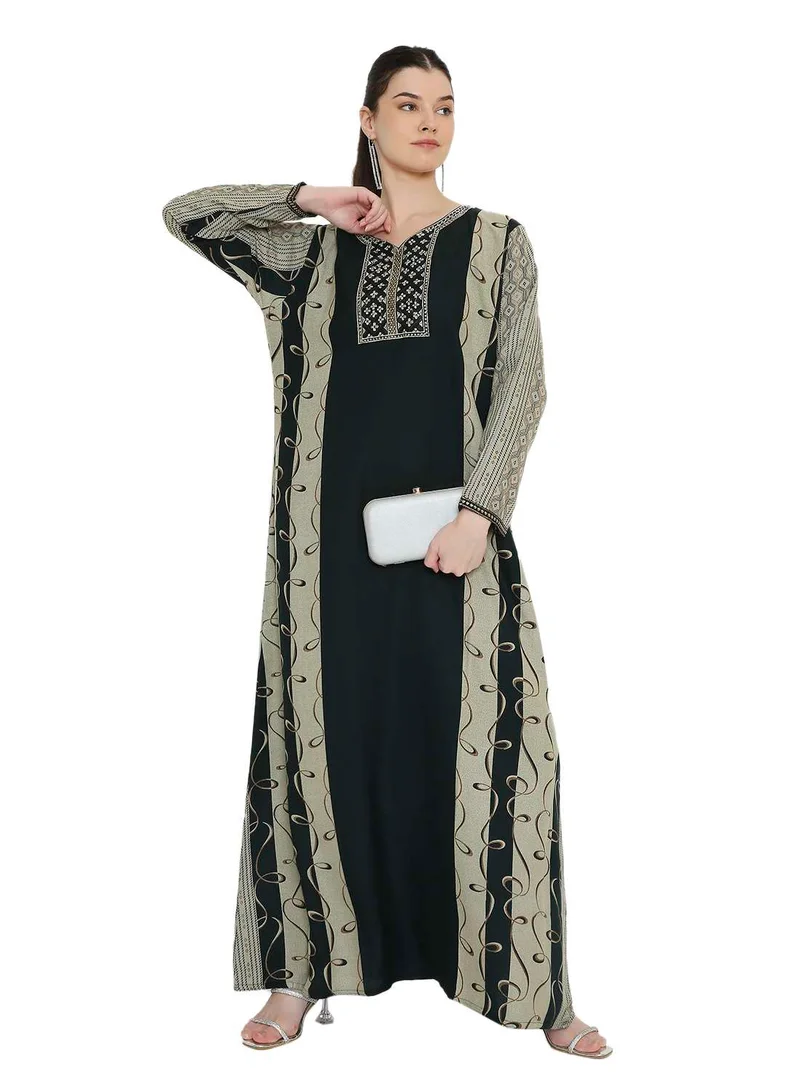 HANA & SARA long traditional arabic kaftan jalabia dress with elegant style and design