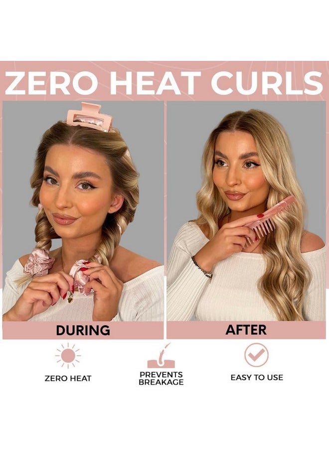 Lily England - Lily England Heatless Hair Curler, 6-Piece No Heat Curls Overnight Set Includes A Detangler Brush, Scrunchies, Claw Clip & Comb for Styling - Satin Curling Headband to Sleep In for Pretty Curls - Image 1