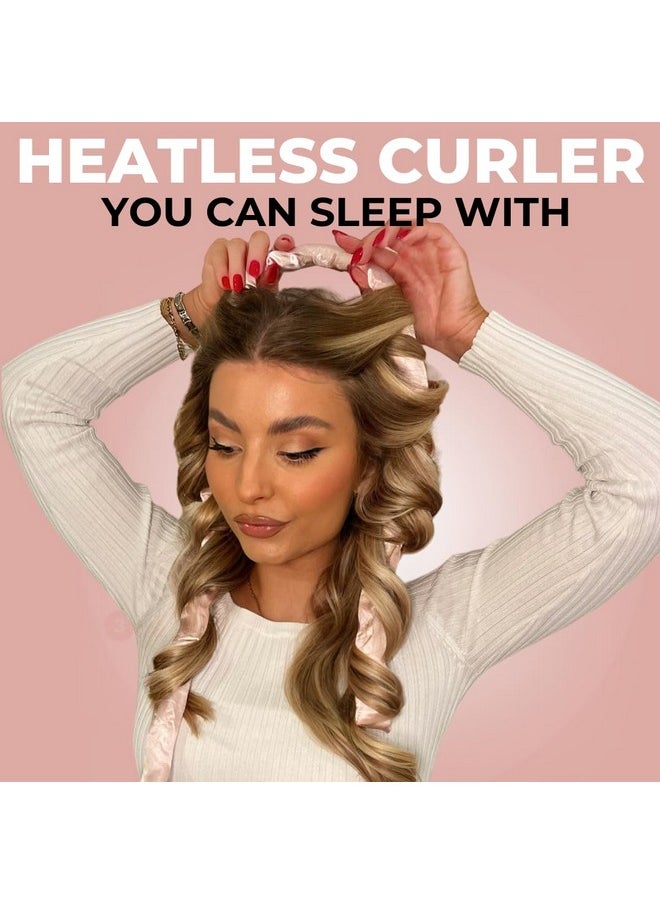 Lily England - Lily England Heatless Hair Curler, 6-Piece No Heat Curls Overnight Set Includes A Detangler Brush, Scrunchies, Claw Clip & Comb for Styling - Satin Curling Headband to Sleep In for Pretty Curls - Image 1