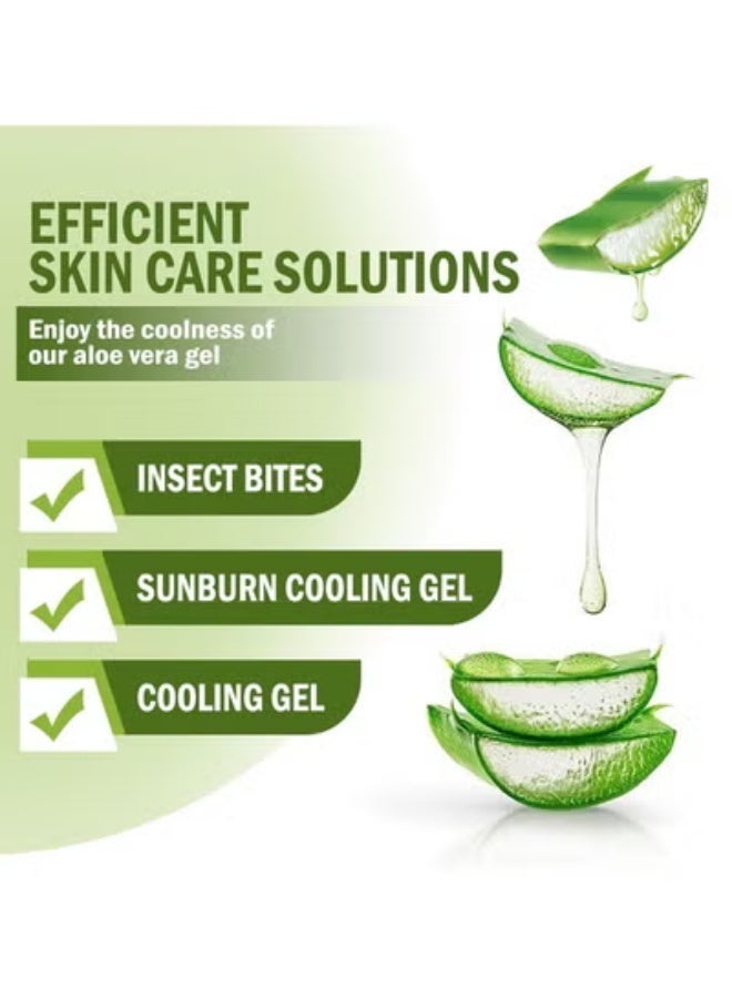 evvoli Aloe Vera Moisturizer Gel 99%, Aloe Vera Natural 270ML,Fast Absorb Non-Sticky Soothing Moisturizing Gel For Face & Body, Instant Relief For Sunburn Red Irritated Skin, After Sun Repair Calming Care, Hydrate Dry Flaky Skin, Gentle Soothing After Shave Treatment, Suitable For Sensitive All Skin Types, Daily Multi-Use Hydrating Skin Care Gel For Home Travel Outdoor - Image 4