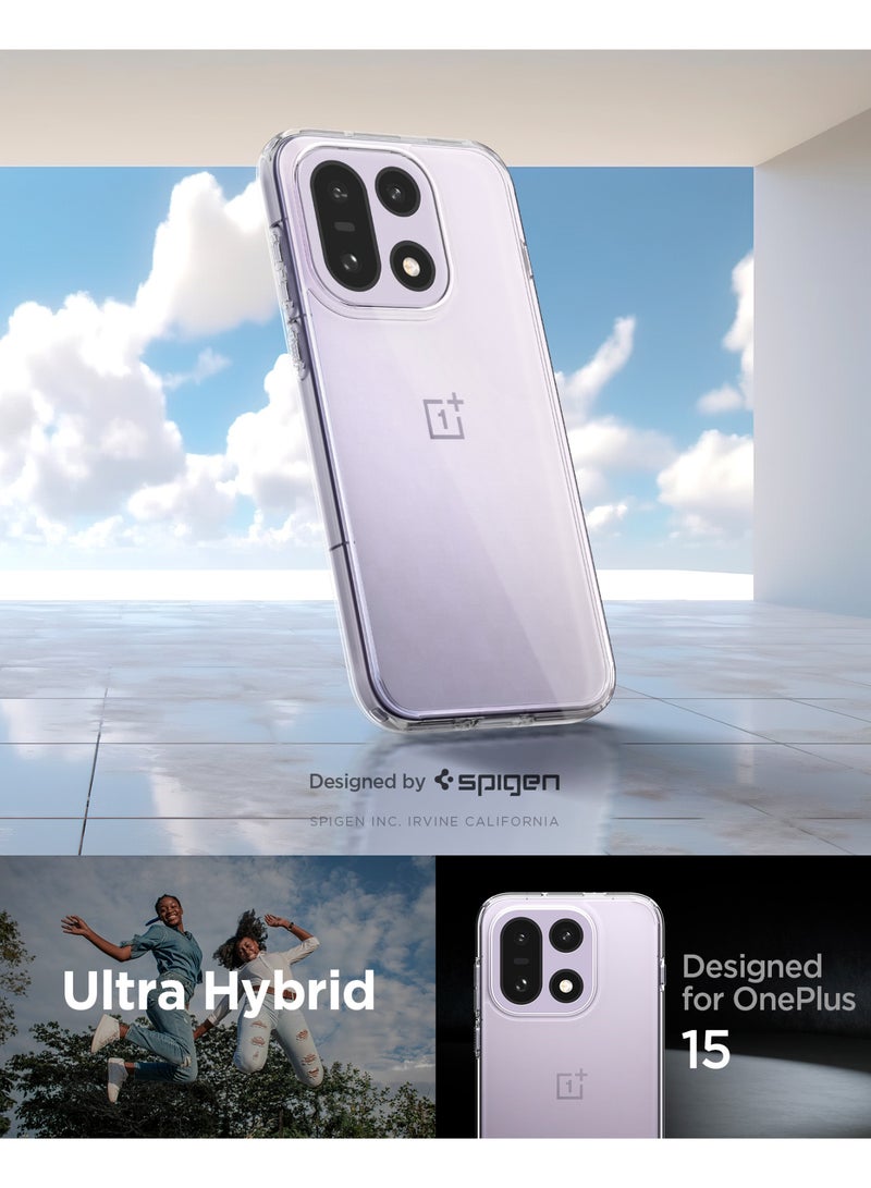 Spigen غطاء حالة ألترا هايبرد لهاتف OnePlus 15 - شفاف كريستالي - Image 2
