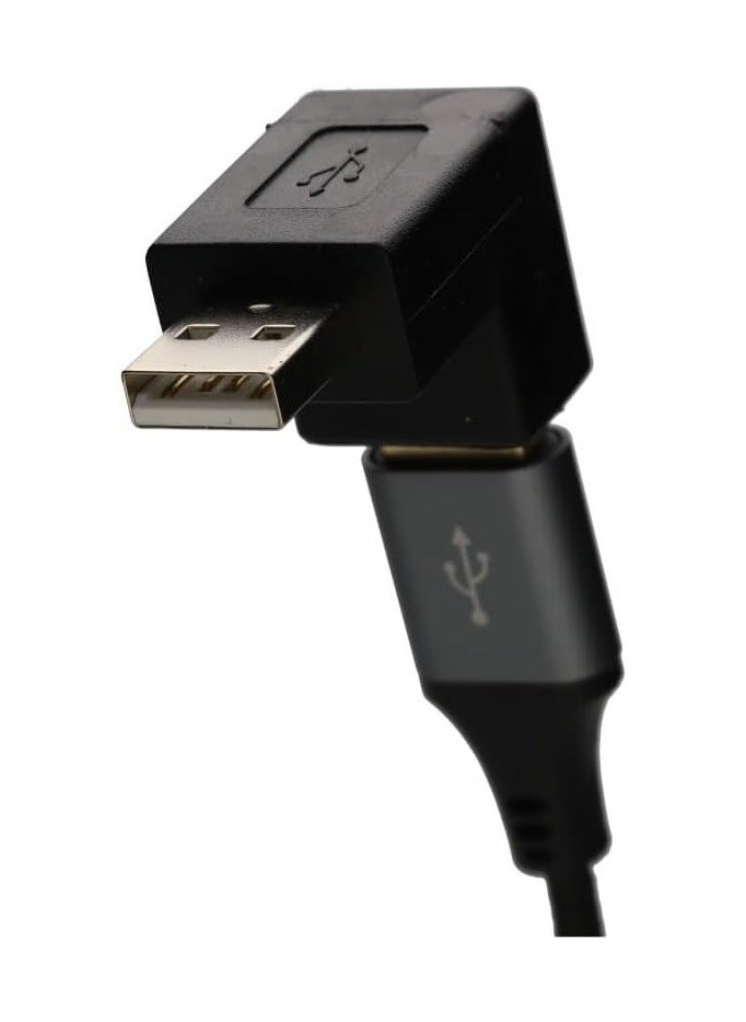 Generic - USB 2.0 Male to Female Right Angle Adapter - Image 1
