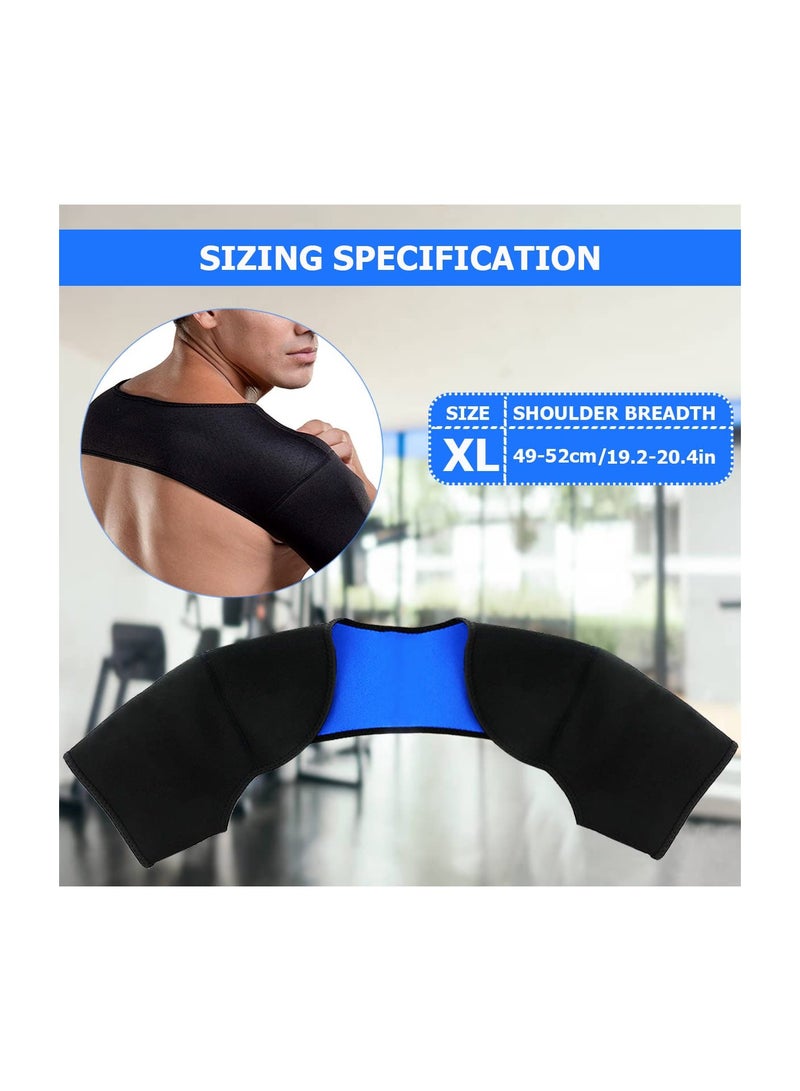 Double Shoulder Support Brace, Warm Protector for Sleeping and Outdoor Activities, Relieves Chronic Tendinitis Pain, Breathable Sports Gear, Ideal for Lifting and Sports (XL Size) - Image 1