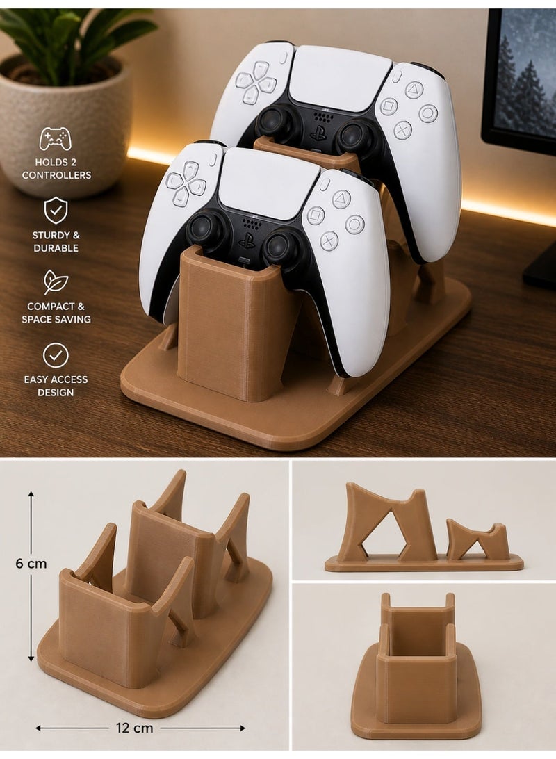حامل وحدات تحكم مزدوج لجهاز PS5، حامل تحكم ألعاب بفتحتين - Image 5