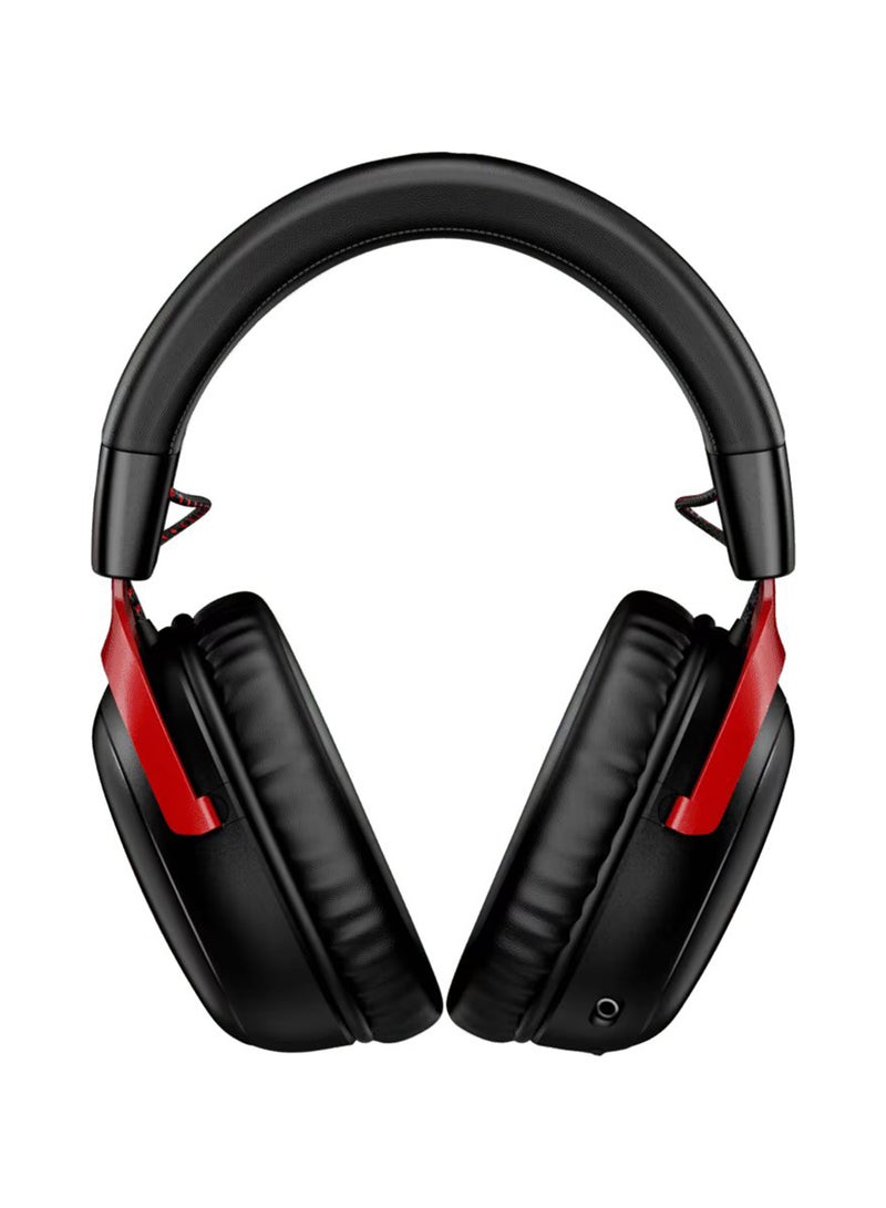 HYPERX Cloud III Wireless Gaming Headphones, 53mm Dynamic with Neodymium Magnets, Memory Foam & Premium Leatherette Ear Cushion, 2.4 GHz Wireless Type, Detachable Microphone, 77Z46AA Black/Red - Image 3