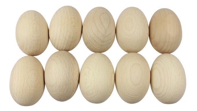 efo Wooden Eggs for Arts and Crafts or Easter Decorations Easter Gift Idea Great for Easter Basket Egg Hunt or Home Decor Unpainted Eggs Set of 10