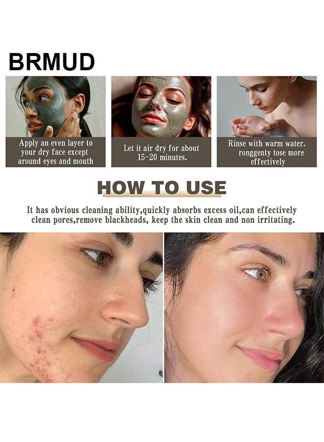 BRMUD Relief Mud Mask 110ML, Deep Pore Moisturizing And Moisturizing Face Mask, Skin Care - Image 5