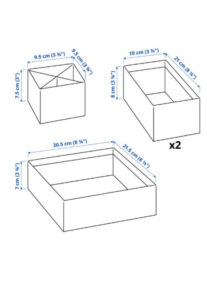 IKEA (IKEA) Box, set of 4, patterned/multicolour  - Image 5
