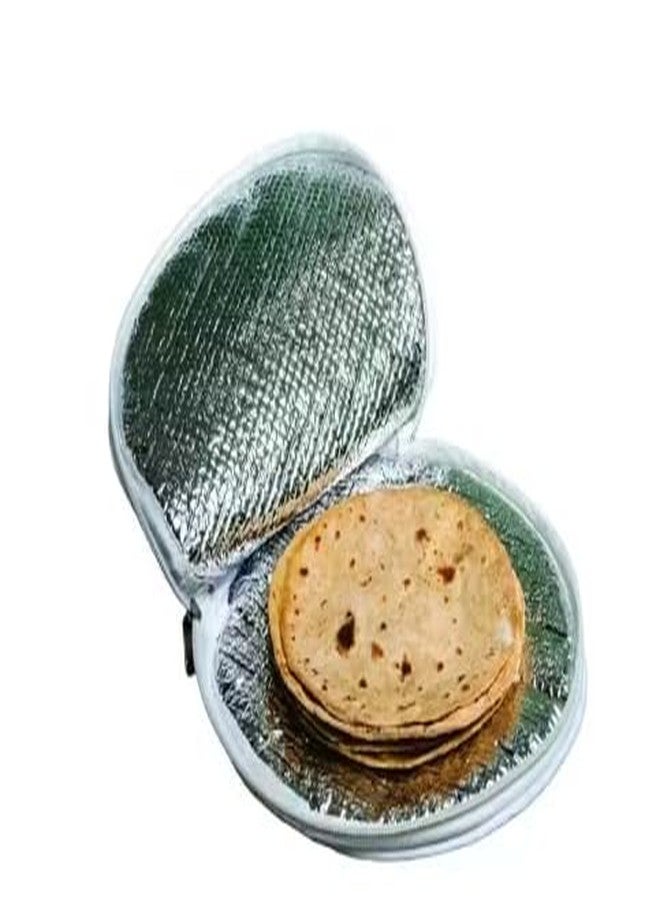 PentaDeco Insulated Roti Cover with Zip | Pack of 1 Chapati Cloth Bag for Hot & Fresh Roti | Round Fabric Cover for Keeping Rotis Soft | Washable & Reusable Roti Rumal for Paratha, Puri & Naan - Image 2
