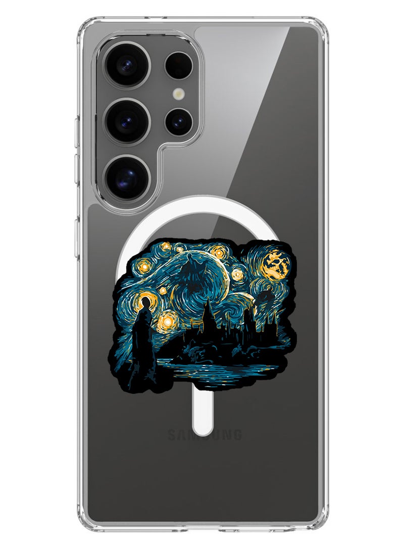 Theodor Magnetic Case for Samsung Galaxy S25 Ultra 6.9-inch Compatible with MagSafe Wireless Charging, Shockproof Phone Bumper Cover Starry nights - Image 1