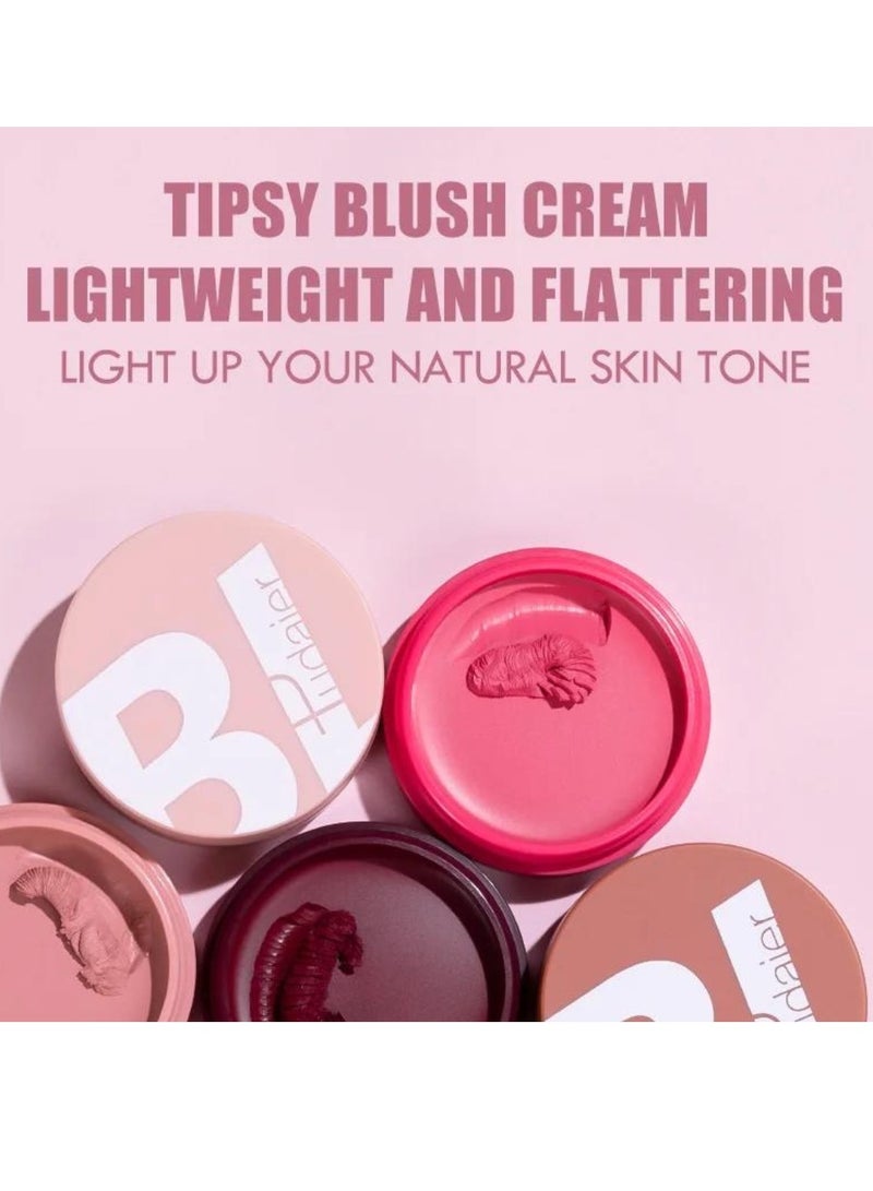Blush Matte Face Blusher Long wearing Makeup Balm Waterproof Facial Nourishing Blush Cream Blush for Contours Cheeks Infused with Castor Oil and Vitamin E Ultra Pigmented Blush for Natural Glow 03