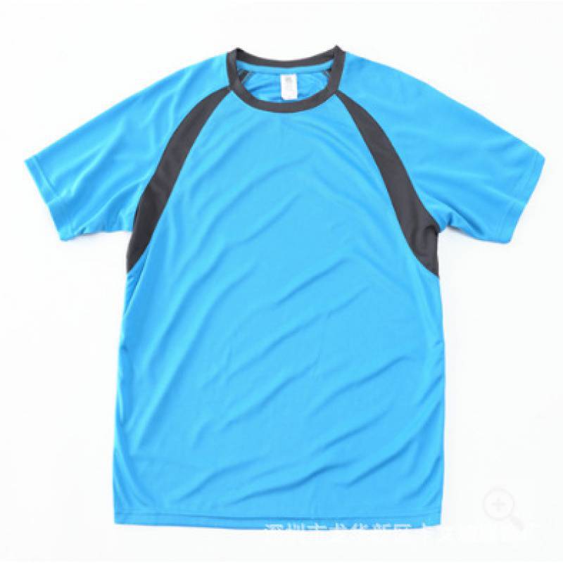 Generic Yibai match TSP-B 150g sports quick-drying adult raglan sleeve T-shirt advertising cultural shirt printing Lake Blue