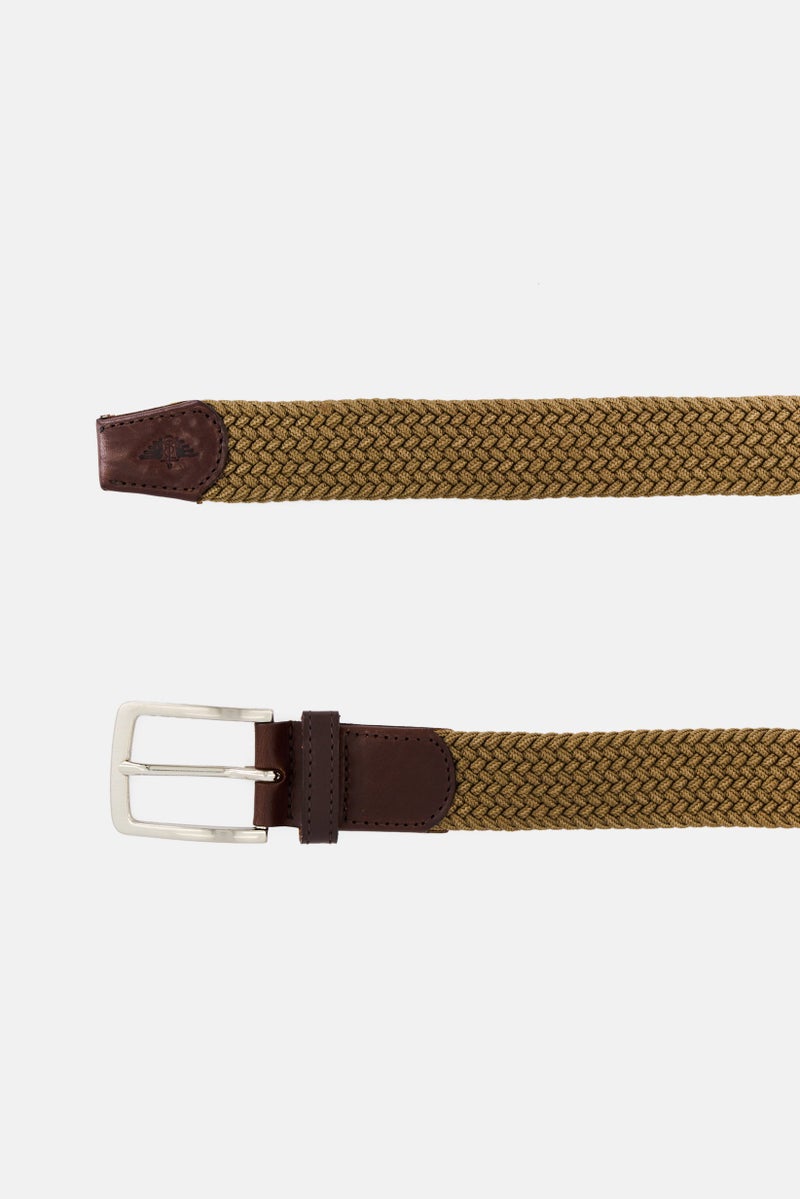 DOCKERS Men Braided Stretch Elastic Belt, Brown - Image 2