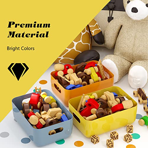 OWill 7 PCS 4.2 L Plastic Storage B-ins and Baskets for Efficient Home Classroom Organization Small Containers in Multicolour for Kitchen, Cupboard box, and Bathroom Organizer on Shelves and Tubs - Image 3