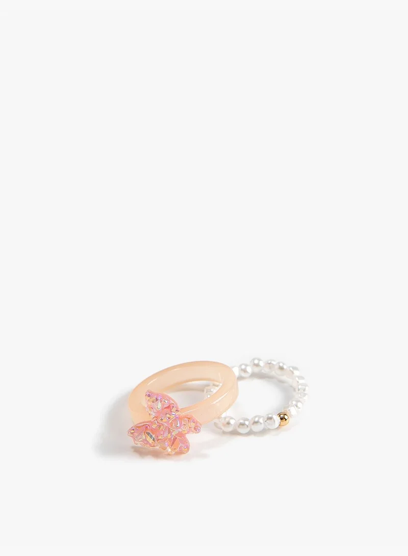 KOTON Butterfly Figured 2-Pack Ring