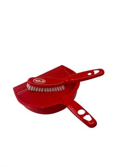 YOLO Yolo Dustpan And Brush Set, Grooved Edge- Red ( 33 x 23 x 8 cm)  - Image 2