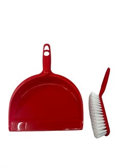 YOLO Yolo Dustpan And Brush Set, Grooved Edge- Red ( 33 x 23 x 8 cm)  - Image 3
