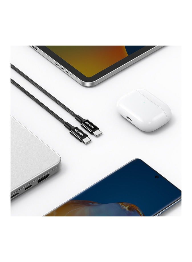 UGREEN USB-C to USB-C Silicone Fast Charging Cable Black 1m 100W - Image 4