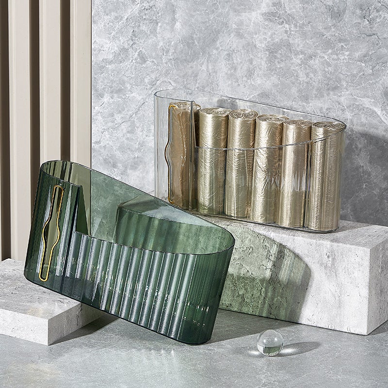 Light Luxury Garbage Bag Storage Box Wall Hanging Artifact Kitchen Bathroom Punch-Free Extracting Garbage Bag Storage Fidelity Box - Image 4