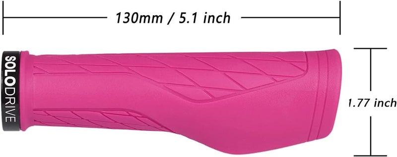 SOLODRIVE Ergonomic Design Mountain Bike Grips, Comfortable Bicycle Handlebar Grips, Single Lock-on and Non-Slip MTB Handle, Fit MTB, E-Bike, Hybrid, Scooter - Image 5