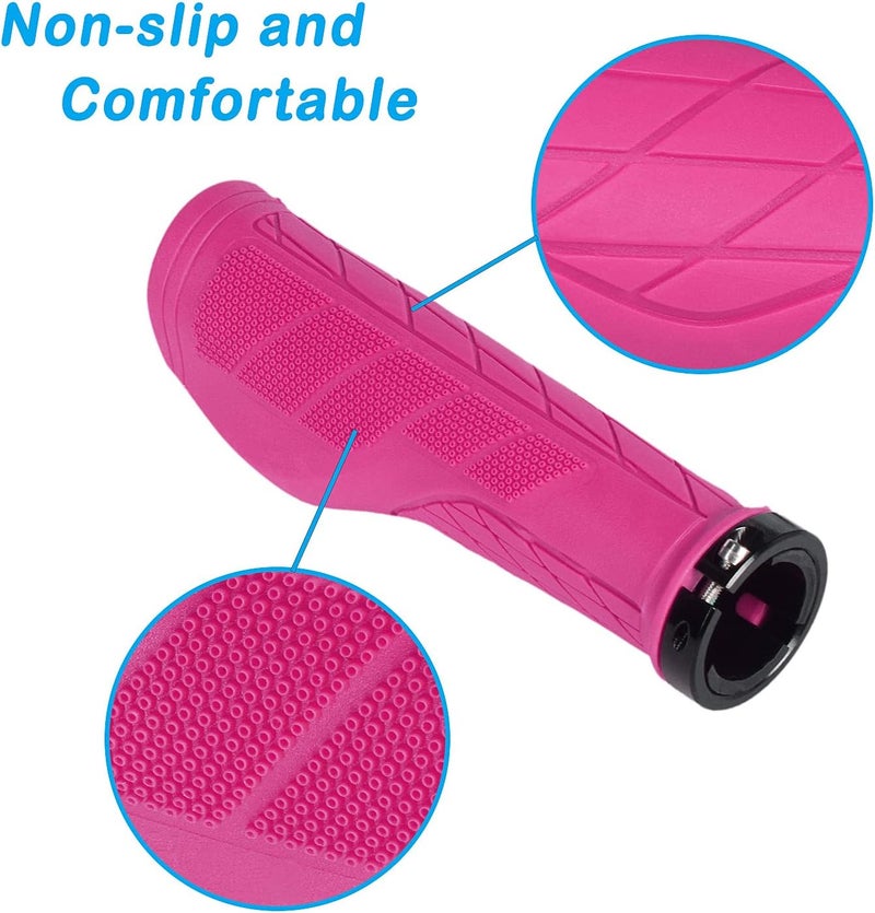 SOLODRIVE Ergonomic Design Mountain Bike Grips, Comfortable Bicycle Handlebar Grips, Single Lock-on and Non-Slip MTB Handle, Fit MTB, E-Bike, Hybrid, Scooter - Image 4